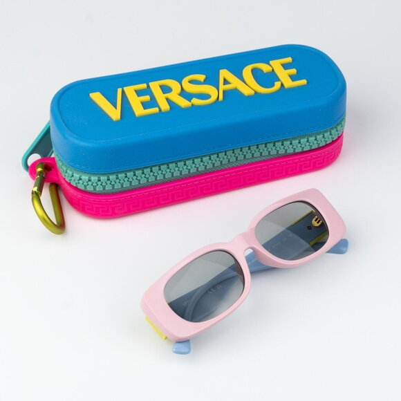 Versace KIDS Sunglasses Pink Grey Rectangle VK4003U 5440CV NEW AUTHENTIC - Picture 1 of 11